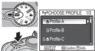 Choose PROFILE 1/3 Profile-A Profile-B Profile-C Confirm Info