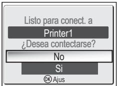 Listo para conect. a Printer1 ¿Desea contactarse? No Si © Ajus