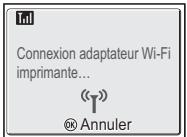 Connexion adaptateur Wi-Fi imprimante... (<> © Annuler