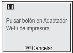 Pulsar botón en Adaptador Wi-Fi de impresora MENU Cancelar