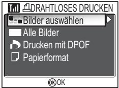DRAFTLOSES DRUCKEN Bilder auswählen Alle Bilder Drucken mit DPOF Papierformat