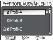 PROFIL AUSWÄHLEN 1/3 Profil-A Profil-B Profil-C
