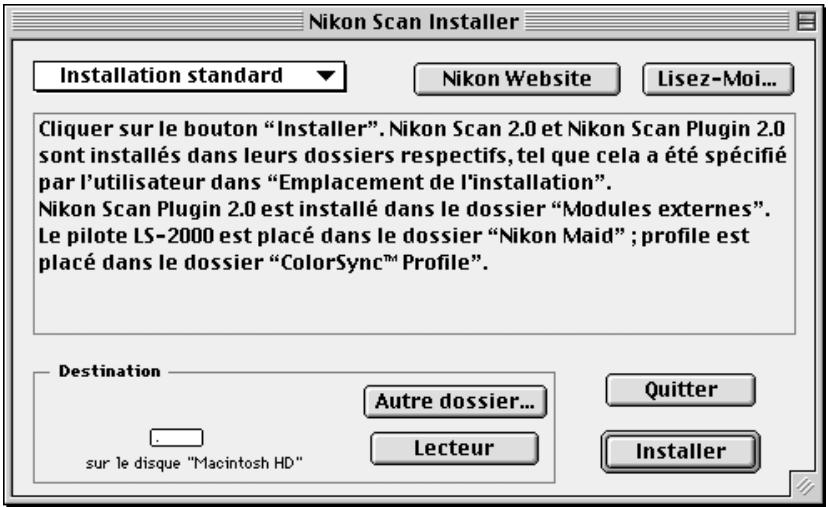 NIKON SCAN 2 - Étape 5 — Sélection d'un dossier d'installation pour Nikon Scan - 2
