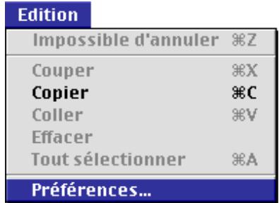 NIKON SCAN 2 - Ouverture de la boîte de dialogue Préférences - 2