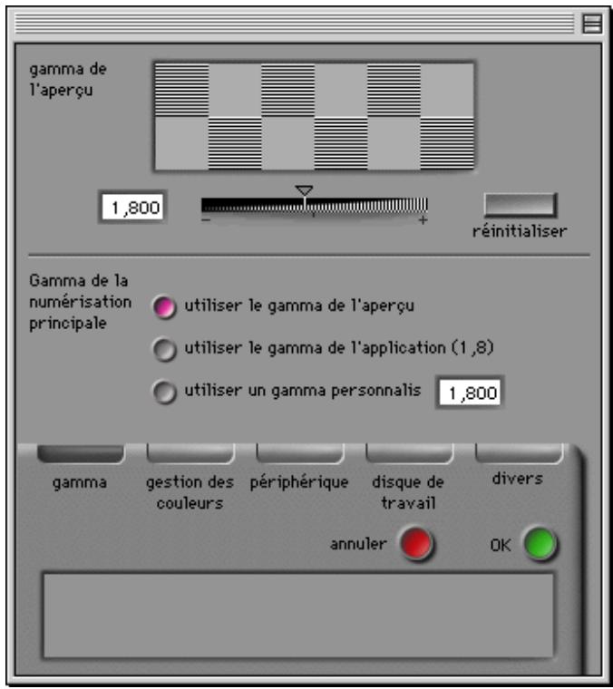 NIKON SCAN 2 - Onglet Gamma - 1