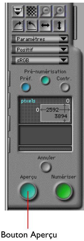 NIKON SCAN 2 - Étape 5—Effectuer une prévisualisation de l'image à numérique - 1