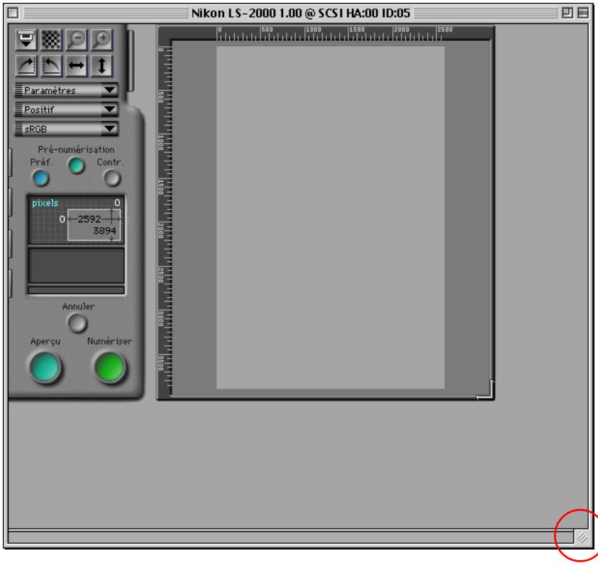 NIKON SCAN 2 - Déplacement et redimensionnement de la fenêtre de numérisation - 1