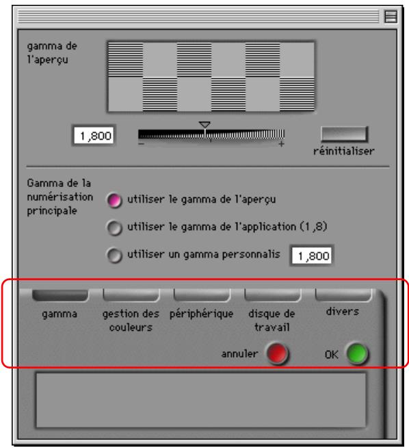 NIKON SCAN 2 - Ouverture de la boîte de dialogue Préférences - 3
