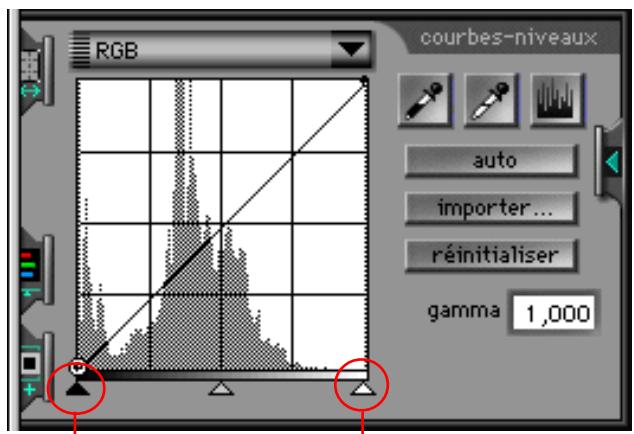NIKON SCAN 2 - Utilisation des glisseurs Point noir et Point blanc - 1