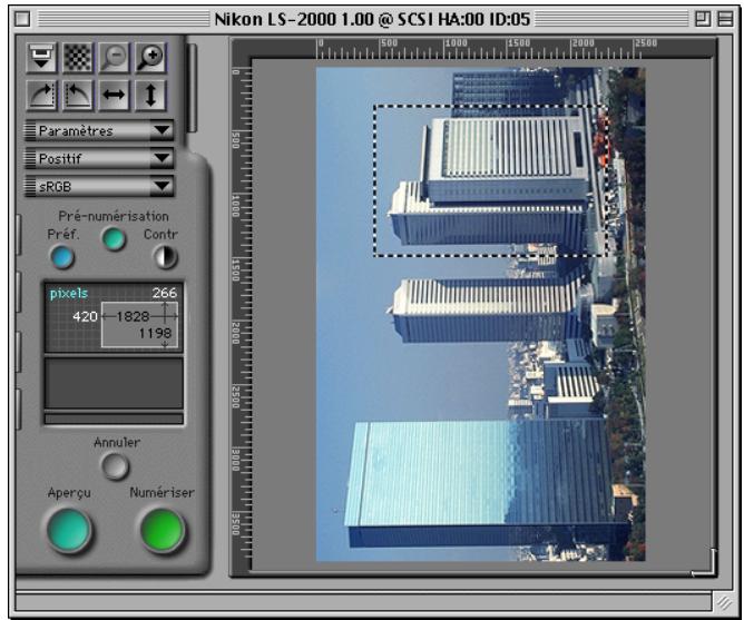 NIKON SCAN 2 - Zoom avant et zoom arrrière sur la zone recadrée - 2