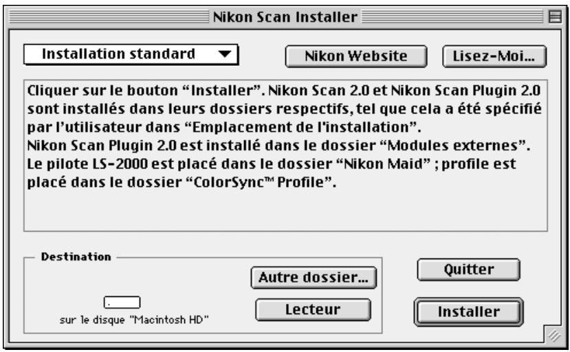 NIKON SCAN 2 - Étape 4—Sélection du type d'installation désiré - 1