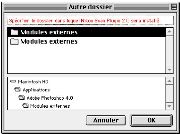 NIKON SCAN 2 - Sélection d'un dossier plug-ins - 1