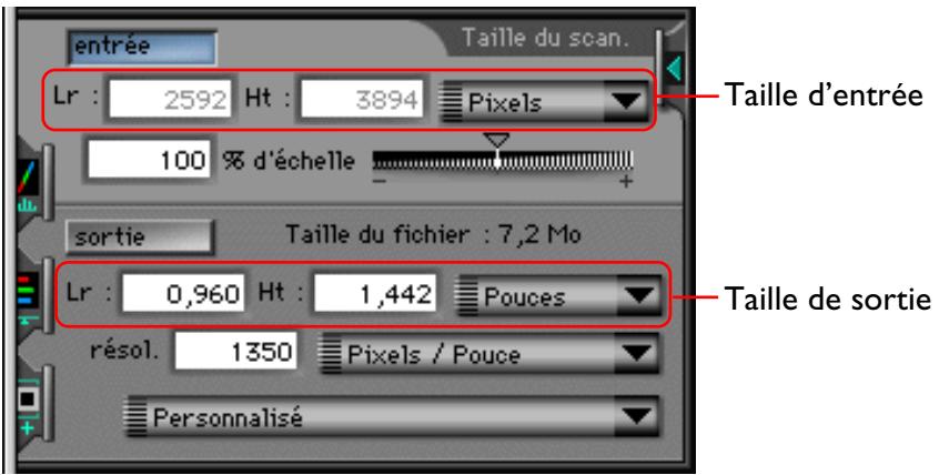 NIKON SCAN 2 - Taille de sortie - 1