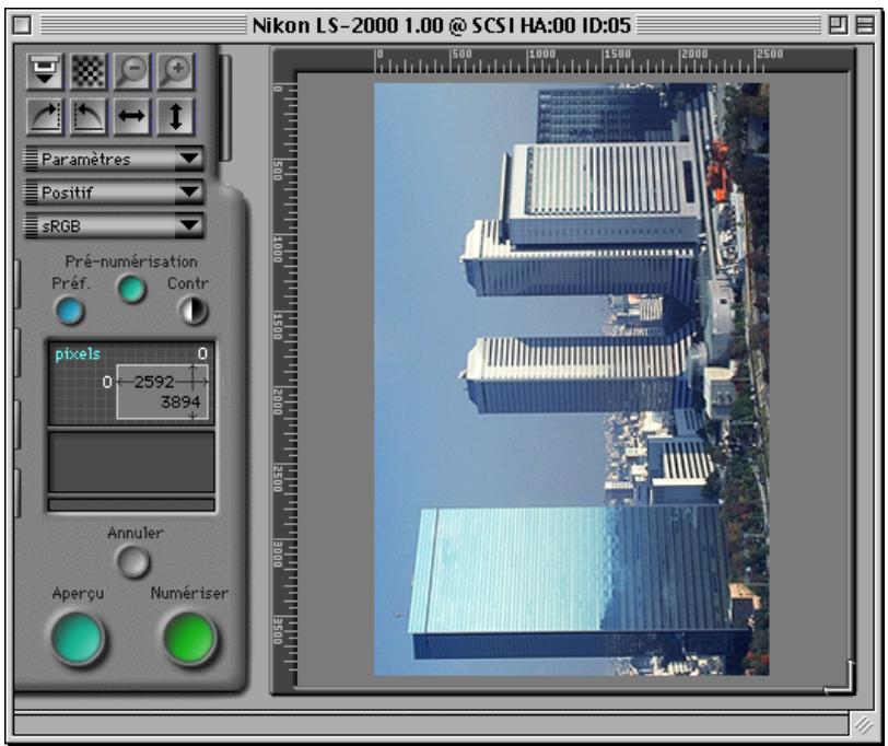 NIKON SCAN 2 - Étape 5—Effectuer une prévisualisation de l'image à numérique - 2