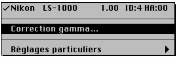 NIKON SCAN MACINTOSH - Réglage du gamma de l'application - 1