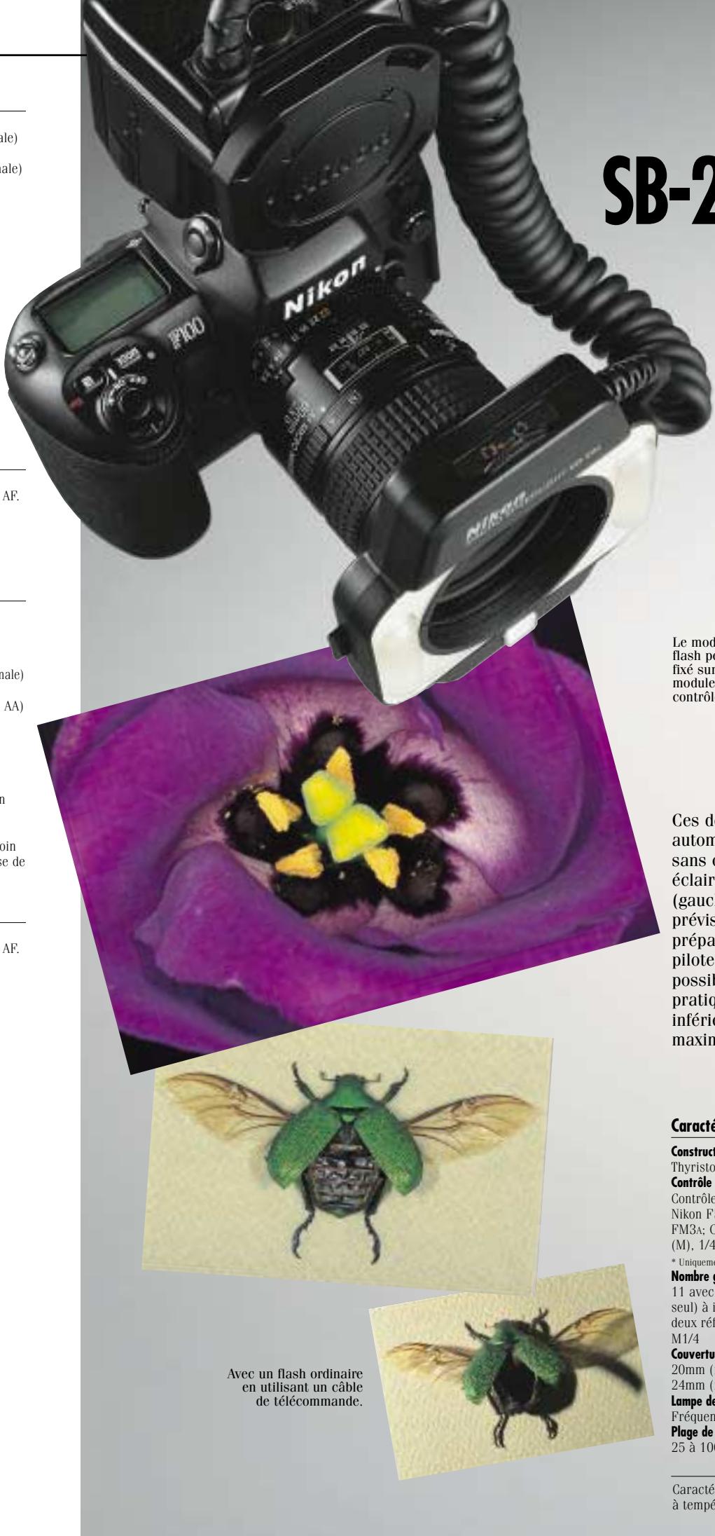 NIKON SPEEDLIGHT SB-50DX - \section*{Caracteristiques du SB-16A/B} - 1