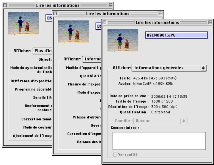 NIKON VIEW 3 - Affichage des informations relatives aux fichiers images - 2