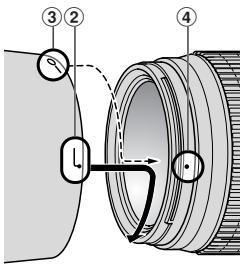 NIKON AF-S VR ZOOM-NIKKOR 70-300MM F-4.5-5.6G IF-ED - ■Collegamento del paraluce - 1