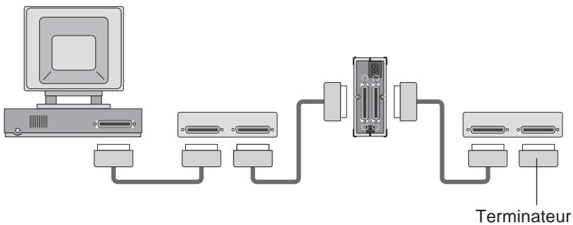 NIKON LS-1000 - Si le ls-1000 est intercalé entre d'autres périphériques SCSI; - 1