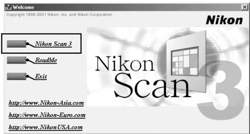 Welcome Copyright 1998-2001 Nikon, Inc. and Nikon Corporation Nikon Nikon Scan 3 ReadMe Exit Nikon Scan 3 http://www.Nikon-Asia.com http://www.Nikon-Euro.com http://www.NikonUSA.com