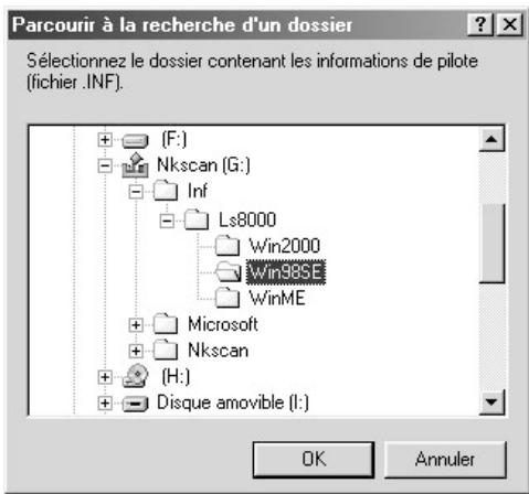 Parcourir à la recherche d'un dossier Sélectionnez le dossier contenant les informations de pilote (fichier .INF). +F:) Nkscan (G:) Inf Ls8000 Win2000 Win98SE WinME + Microsoft +Nkscan (H:) Disque amovible (I:) OK Annuler