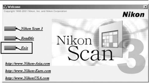 Welcome Copyright 1998-2001 Nikon, Inc. and Nikon Corporation Nikon Nikon Scan 3 ReadMe Exit Nikon Scan 3 http://www.Nikon-Asia.com http://www.Nikon-Euro.com http://www.NikonUSA.com