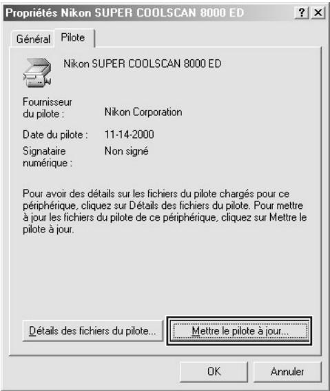 Propriétés Nikon SUPER COOLSCAN 8000 ED Général Pilote Nikon SUPER COOLSCAN 8000 ED Fournisseur du pilote : Nikon Corporation Date du pilote : 11-14-2000 Signataire Non signé numérique : Pour avoir des détails sur les fichiers du pilote chargés pour ce périphérique, cliquez sur Détails des fichiers du pilote. Pour mettre à jour les fichiers du pilote de ce périphérique, cliquez sur Mettre le pilote à jour. Détails des fichiers du pilote... Mettre le pilote à jour... OK Annuler