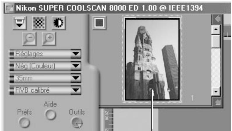 Nikon SUPER COOLSCAN 8000 ED 1.00 @ IEEE1394 Réglages Nég (Couleur) 35mm RVB calibré Préfs Aide Outils