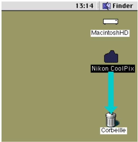 NIKON VIEW 2.5 - Faites glisser l'icone CoolPix dans la poubelle - 1
