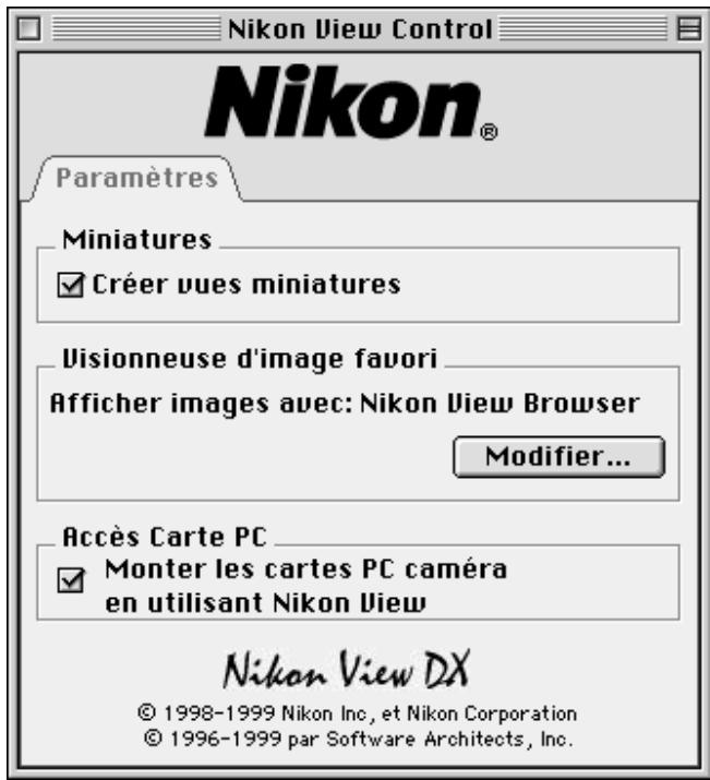 NIKON VIEW DX - Paramètres de l'appareil photo - 1