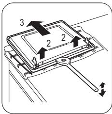 FAURE FCM660NSC - Retrait de la porte du four et du panneau interne en verre - 5