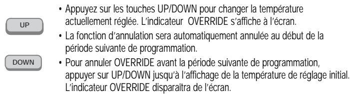 AEG-ELECTROLUX LUX TX9000A - ANNULATION TEMPORAIRE DE LA TEMPERATURE - 1