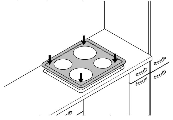 AEG-ELECTROLUX EHS8680XHIC9064B - Hob mounting / Montage de la table de cuisson / De kookplaat monteren - 5