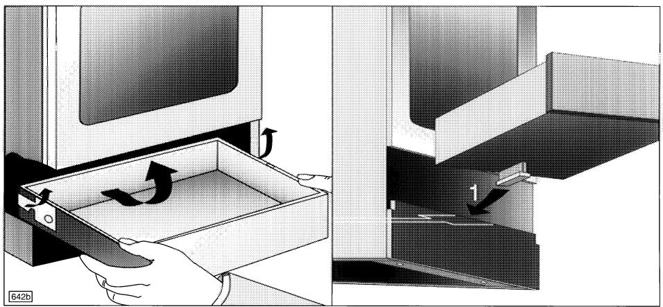 AEG-ELECTROLUX COMPETENCE 1052F-W - Pour enlever le chariot à ustensiles de l'appareil: - 1