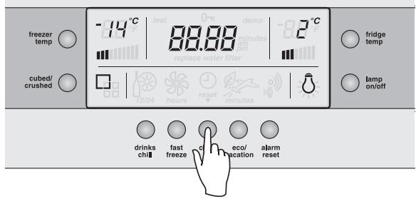 AEG-ELECTROLUX ENL60810X - Réglage de l'horloge - modèles eau et glaçons uniquement - 1