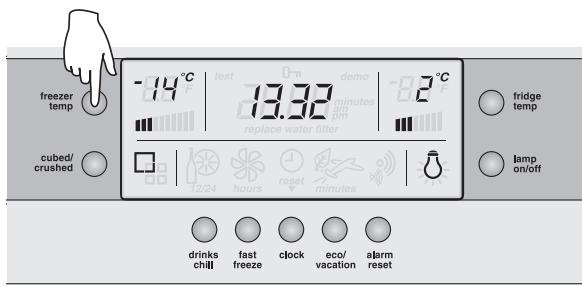 AEG-ELECTROLUX ENL60810X - Changing the freezer temperature - 1