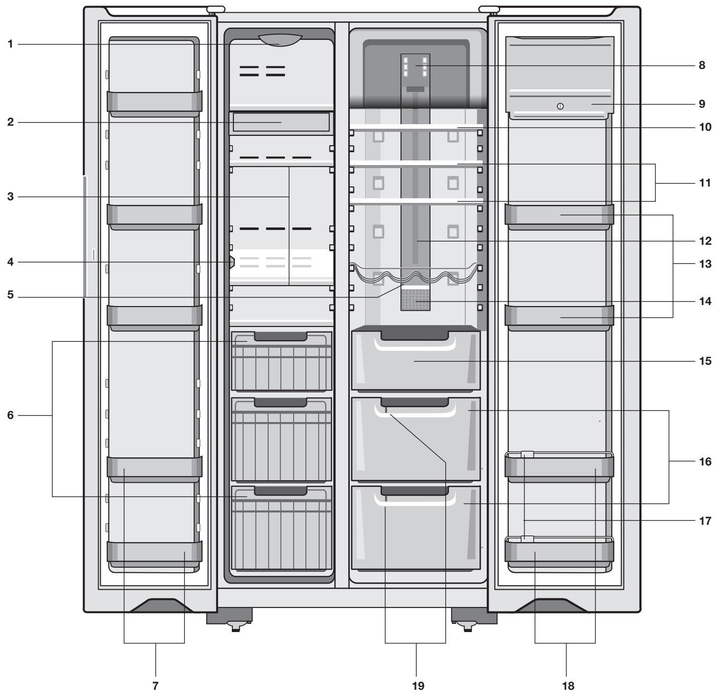 AEG-ELECTROLUX ENL60810X - Compact side by side with standard features - 1