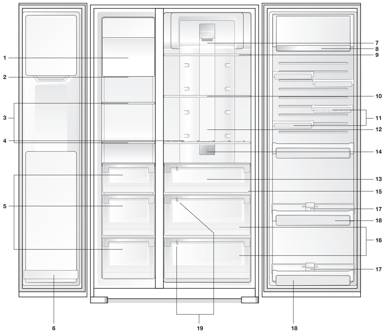 AEG-ELECTROLUX ENL60810X - Grand jumelé avec fonctions eau et glaçons - 1