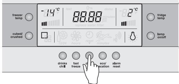 AEG-ELECTROLUX ENL60810X - Regolazione dell'orologio - solo modelli con erogatore di acqua e ghiaccio - 1