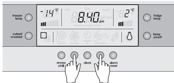 AEG-ELECTROLUX ENL60810X - Regolazione dell'orologio - solo modelli con erogatore di acqua e ghiaccio - 2