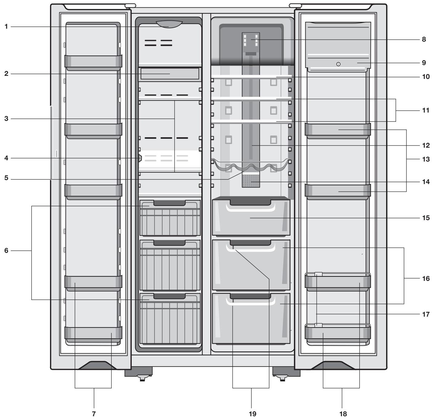 AEG-ELECTROLUX ENL60810X - Side by side compatto con funzioni standard - 1