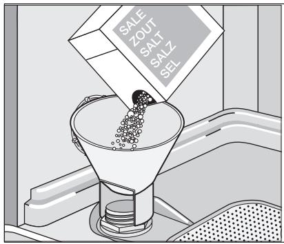 AEG-ELECTROLUX F65401IM0P - Het zoutreservoir vullen: - 2