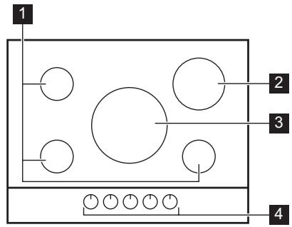 AEG-ELECTROLUX EGT7355NOK - Description de la table de cuisson - 1