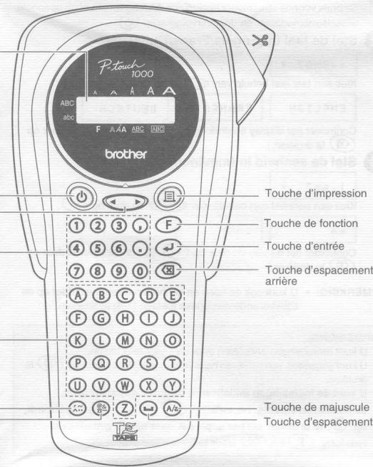 BROTHER P-TOUCH 1000 - Mise en marche et arrêt - 1