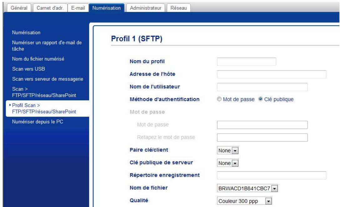 BROTHER ADS-3000N - Définition des paramètres par défaut SFTP - 1