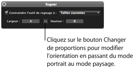 APPLE APERTURE 2 - Pour définir les proportions du repère de rognage : - 2