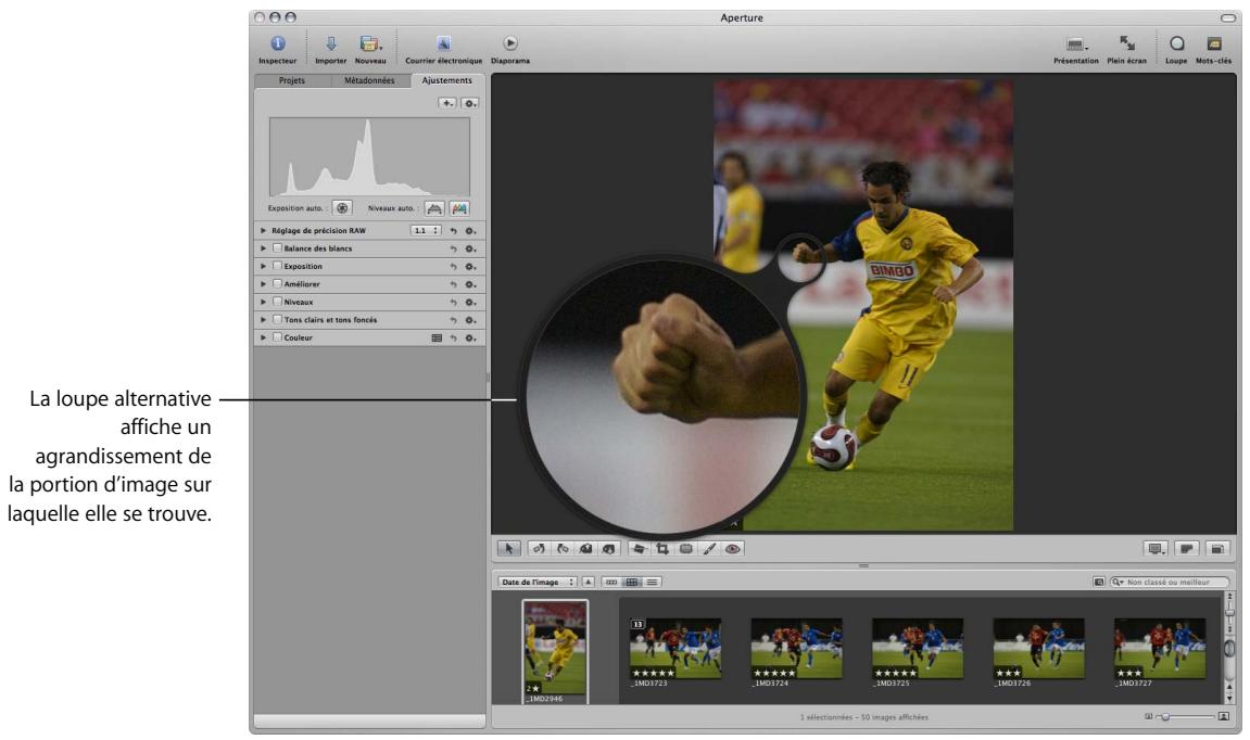 APPLE APERTURE 2 - Utilisation de la loupe alternative - 1