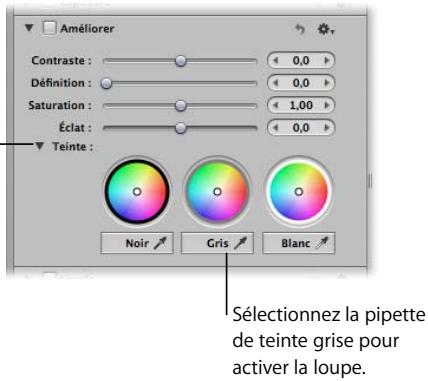 APPLE APERTURE 2 - Pour définir la teinte des valeurs de tons moyens d'une image : - 1