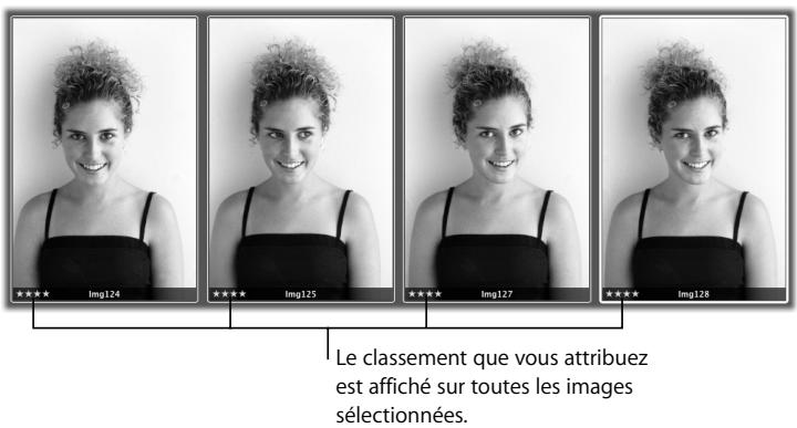 APPLE APERTURE 2 - Pour attribuer le même classement à plusieurs images simultanément : - 1