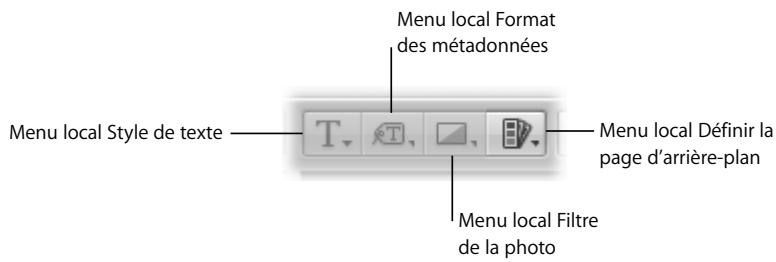 APPLE APERTURE 2 - Commandes de l'éditeur de modèles de livres - 3